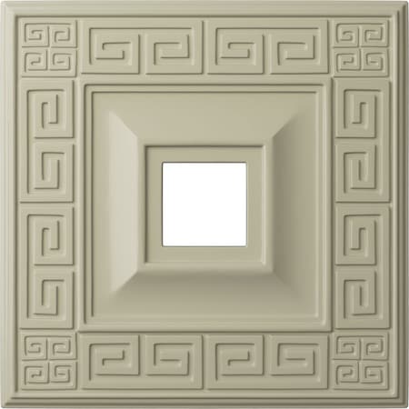 Ekena Millwork Eris Ceiling Medallion (Fits Canopies up to 9 7/8"), 18"W x 18"H x 3 1/2"ID x 1 1/8"P, Clear Yellow CM18ERCYF